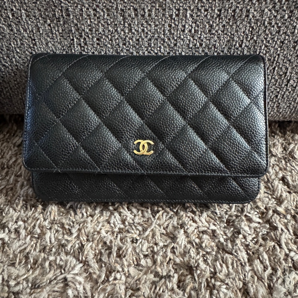 Chanel Wallet on chain classic caviar gold hardware